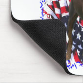 Doberman Pinscher (rot) Patriot Mousepad (Ecke)