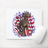 Doberman Pinscher (rot) Patriot Mousepad (Mit Mouse)