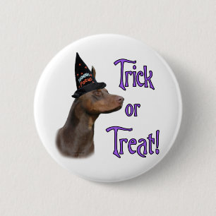 Doberman Pinscher (rot) Trick Button