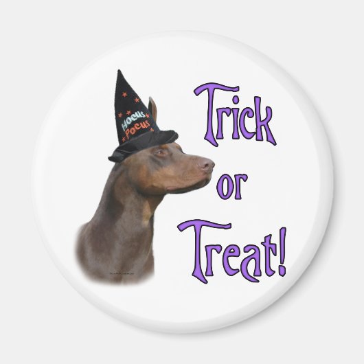 Doberman Pinscher (rot) Trick Magnet (Vorne)