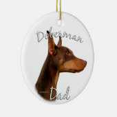 Doberman Pinscher (rot) Vater 2 Keramik Ornament (Rechts)