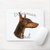 Doberman Pinscher (rot) Vater 2 Mousepad (Mit Mouse)