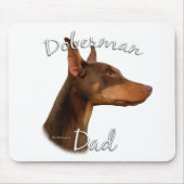 Doberman Pinscher (rot) Vater 2 Mousepad (Vorne)