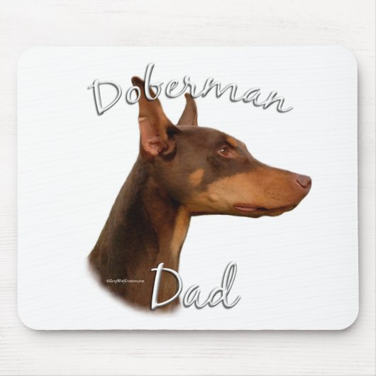 Doberman Pinscher (rot) Vater 2 Mousepad (Vorne)