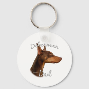 Doberman Pinscher (rot) Vater 2 Schlüsselanhänger