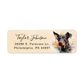 Doberman Pinscher Rücksendeadresse (Vorne)
