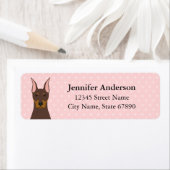 Doberman Pinscher Rücksendeadressen-Aufkleber (Insitu)