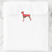 Doberman Pinscher Runder Aufkleber (Tasche)