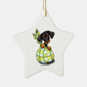 Doberman Pinscher Sack Puppy Keramikornament (Rechts)