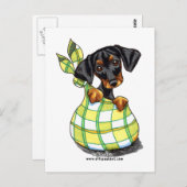 Doberman Pinscher Sack Puppy Postkarte (Vorne/Hinten)