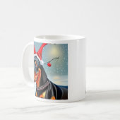 Doberman Pinscher, Santa, Weihnachts-Kaffee-Tasse Kaffeetasse (Vorderseite Links)