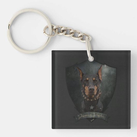 Doberman Pinscher Schlüsselanhänger (Vorderseite)