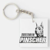 Doberman Pinscher Schlüsselanhänger (Vorderseite)