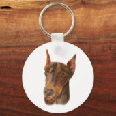 Doberman Pinscher Schlüsselanhänger Fob (Rückseite)
