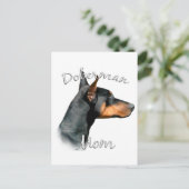 Doberman Pinscher (schwarz) Mama 2 Postkarte (Stehend Vorderseite)
