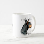 Doberman Pinscher (schwarz) Vater 2 Kaffeetasse (VorderseiteRechts)