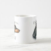 Doberman Pinscher (schwarz) Vater 2 Kaffeetasse (Mittel)