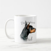 Doberman Pinscher (schwarz) Vater 2 Kaffeetasse (Links)