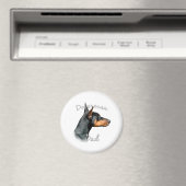 Doberman Pinscher (schwarz) Vater 2 Magnet (In Situ (Geschirrspüler))