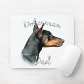 Doberman Pinscher (schwarz) Vater 2 Mousepad (Mit Mouse)