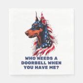 Doberman Pinscher Serviette (Vorderseite)