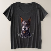 Doberman Pinscher Shirt Custom Plus Size Hundeshir (Design vorne)