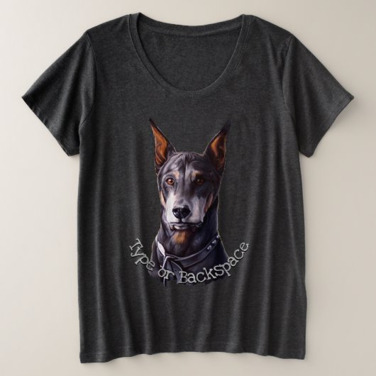 Doberman Pinscher Shirt Custom Plus Size Hundeshir (Design vorne)