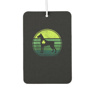 Doberman Pinscher Silhouette Irish Clover St Patri Autolufterfrischer