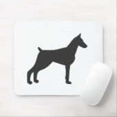 Doberman Pinscher Silhouette Mousepad (Mit Mouse)