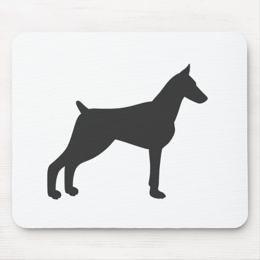 Doberman Pinscher Silhouette Mousepad (Vorne)