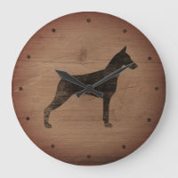 Doberman Pinscher Silhouette Rustikaler Stil