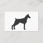Doberman Pinscher Silhouette Visitenkarte (Rückseite)