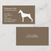 Doberman Pinscher Silhouette Visitenkarte (Vorne/Hinten)