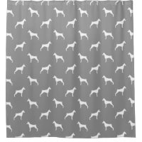 Doberman Pinscher Silhouetten Pattern Gray