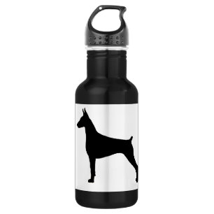 Doberman pinscher silo black.png edelstahlflasche