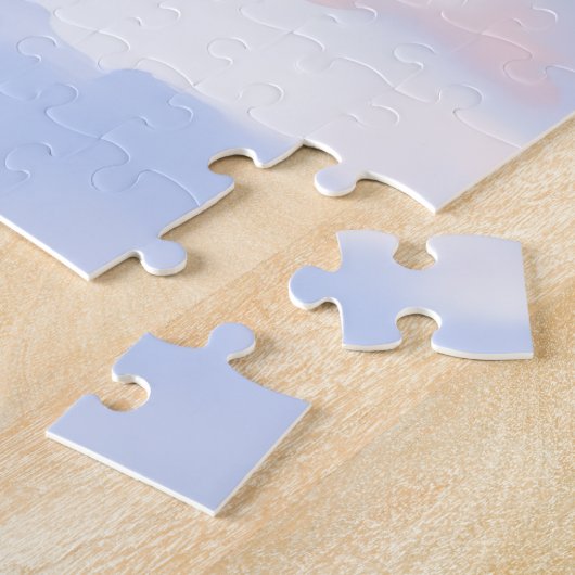 Doberman Pinscher Snowy Village Santa Hat Christma Puzzle (Seite)