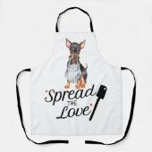 Doberman Pinscher spread die Liebe Schürze (Vorderseite)