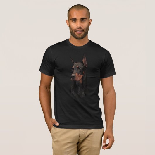 Doberman Pinscher, Square Wall Clock T - Shirt (Vorne ganz)