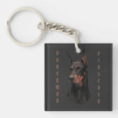 Doberman Pinscher, Square Wall Clock T - Shirt But Schlüsselanhänger (Vorderseite)