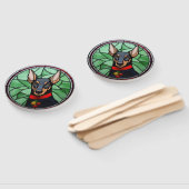 Doberman Pinscher Stached Glass Christmas Fächer (Non-assembled)