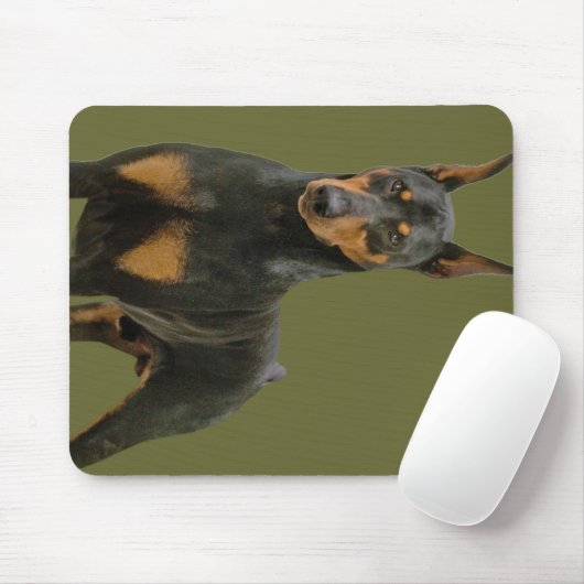 Doberman Pinscher Stehend Mousepad (Mit Mouse)