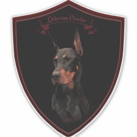 Doberman pinscher Sticker (Vorderseite)