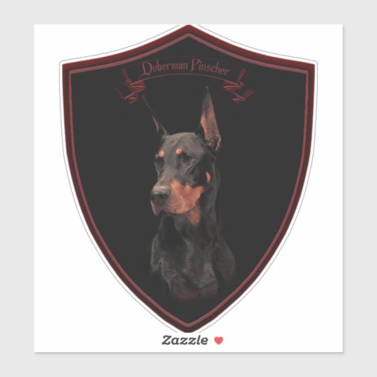 Doberman pinscher Sticker (Blatt)