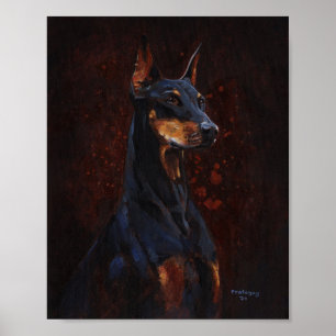 Doberman Pinscher-Studie Poster