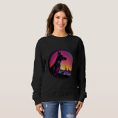 Doberman Pinscher Synthwave 80s Retrowave Aestheti Sweatshirt (Vorne ganz)