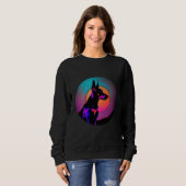 Doberman Pinscher Synthwave 80s Retrowave Aestheti Sweatshirt (Vorne ganz)