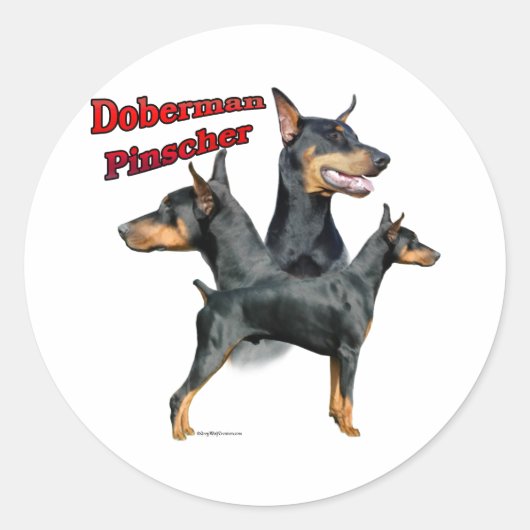 Doberman Pinscher Trio 2 - Sticker (Vorderseite)