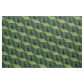 Doberman Pinscher über grüne Cubes Stoff (Fat Quarter (45,7 x 55,9 cm))