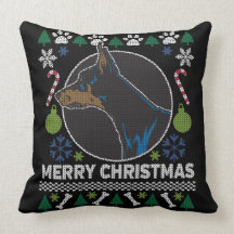 Doberman Pinscher Ugly Christmas Sweater Dog