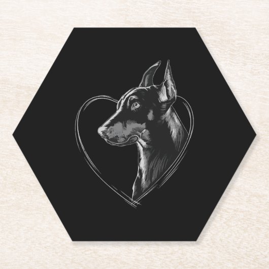 Doberman Pinscher Untersetzer (Vorderseite)